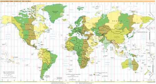 Time zones of the world  